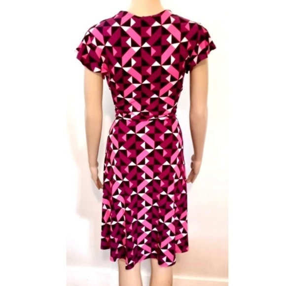 NWT Leota pink sweetheart wrap midi dress Medium M - Picture 3 of 8